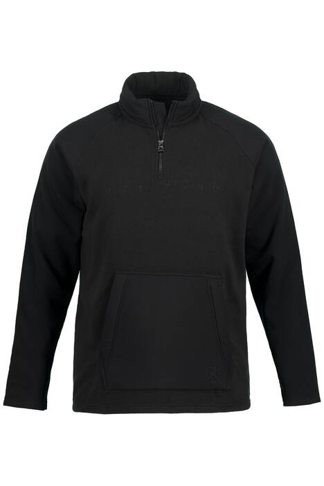 Mikina, kolekce outdoor, mix materiálů, stojáček, klokaní kapsa, raglánové rukávy