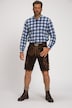 Chemise à carreaux en velours côtelé, tenue traditionnelle, col officier, Modern Fit