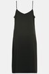 Satin Wrap Style Lace Trim Slip Dress