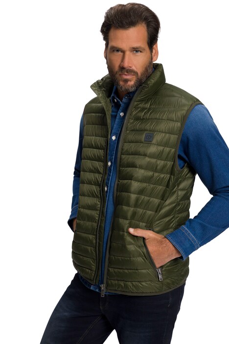 Prošívaná vesta, kolekce outdoor, stojáček, zip