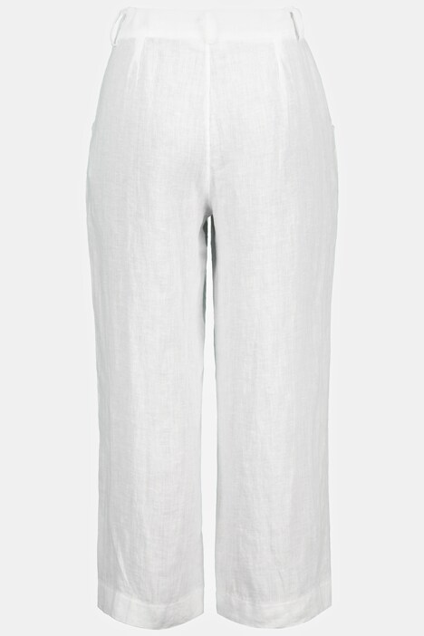 Leinen-Culotte Identity, weites Bein, breiter Bund, Bindeband