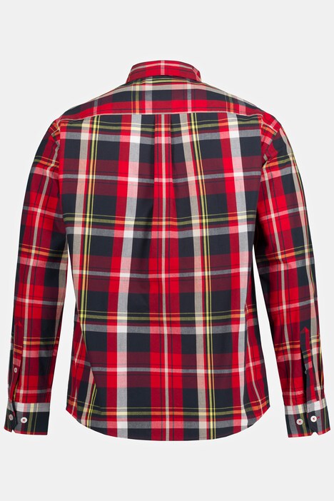 geruit overhemd, lange mouwen, buttondownkraag, modern fit