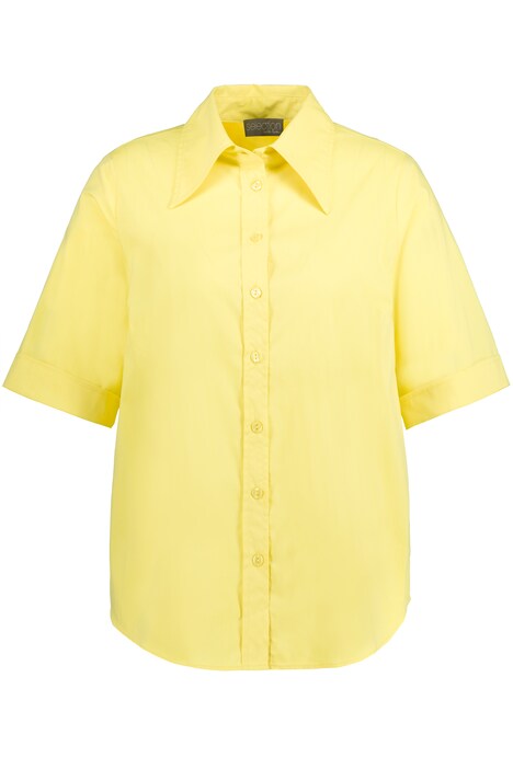 Halenka, perleťové knoflíky, límeček, krátké rukávy