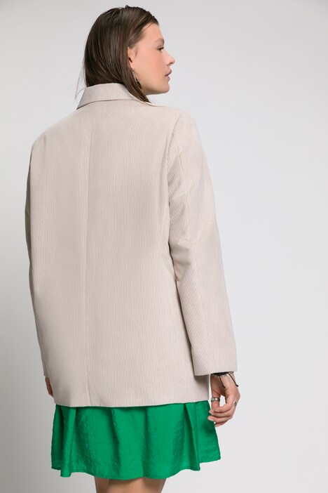Cordblazer, Straight Fit, Reverskragen, Langarm