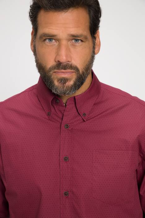 overhemd, lange mouwen, minimal dessin, buttondown kraag, modernfit