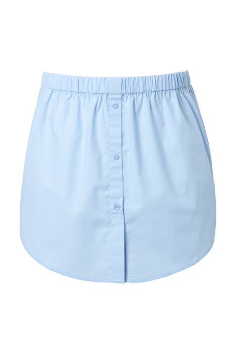 Prodloužení halenky, A střih, elastický pas, zaoblený lem