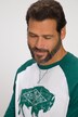 T-shirt, manches longues, bicolore, imprimé bison