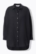 Mousseline blouse, oversized, overhemdkraag, lange mouwen