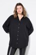 Mousseline blouse, oversized, overhemdkraag, lange mouwen