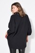 Mousseline blouse, oversized, overhemdkraag, lange mouwen