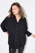 Mousseline blouse, oversized, overhemdkraag, lange mouwen