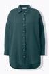 Mousseline blouse, oversized, overhemdkraag, lange mouwen