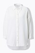 Oversize musselinbluse med skjortekrave og lange ærmer