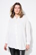 Oversize musselinbluse med skjortekrave og lange ærmer