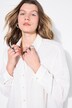 Oversize musselinbluse med skjortekrave og lange ærmer