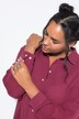 Chemisier en mousseline, oversize. Col classique, manches longues