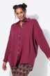 Chemisier en mousseline, oversize. Col classique, manches longues