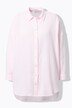 Mousseline blouse, oversized, overhemdkraag, lange mouwen