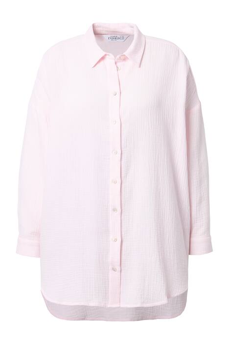 Mušelínová halenka, oversize, límeček, dlouhé rukávy