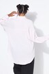 Mousseline blouse, oversized, overhemdkraag, lange mouwen