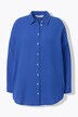 Mousseline blouse, oversized, overhemdkraag, lange mouwen