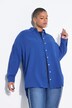 Mousseline blouse, oversized, overhemdkraag, lange mouwen