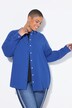 Mousseline blouse, oversized, overhemdkraag, lange mouwen
