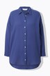 Blusa di mussola dal taglio oversize con collo da camicia e maniche lunghe