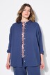 Blusa di mussola dal taglio oversize con collo da camicia e maniche lunghe