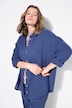 Blusa di mussola dal taglio oversize con collo da camicia e maniche lunghe