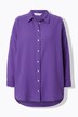 Chemisier en mousseline, oversize. Col classique, manches longues