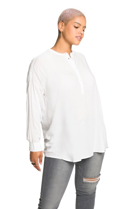 Tunika, oversize, kulatý výstřih, dlouhé rukávy, knoflíková léga