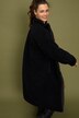 Veste teddy, coupe longue, oversize, col montant, poche poitrine, manches longues