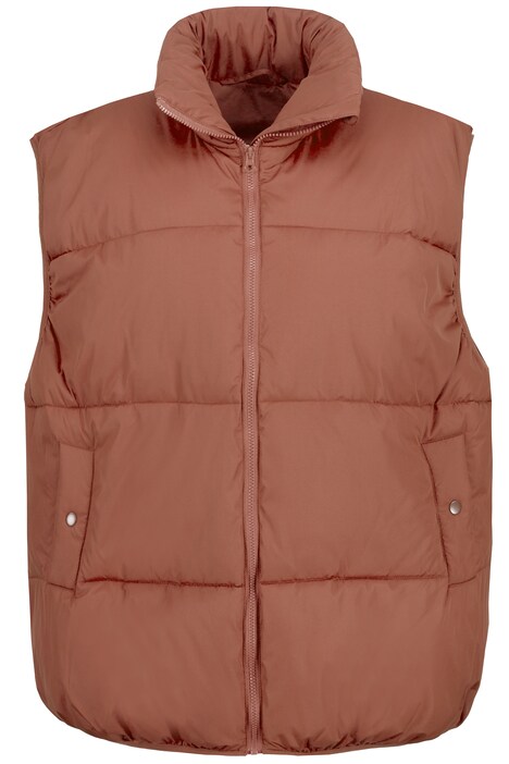 Prošívaná vesta, oversize, stojáček, zip