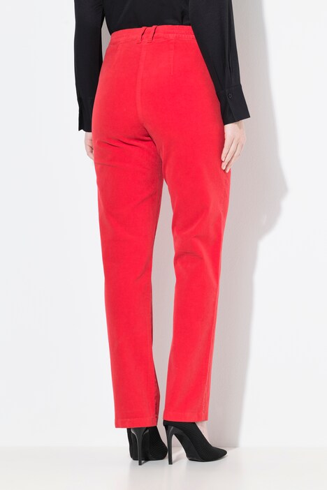 Corduroy broek Mony, comfortabele tailleband, ritszakken