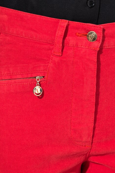 Corduroy broek Mony, comfortabele tailleband, ritszakken