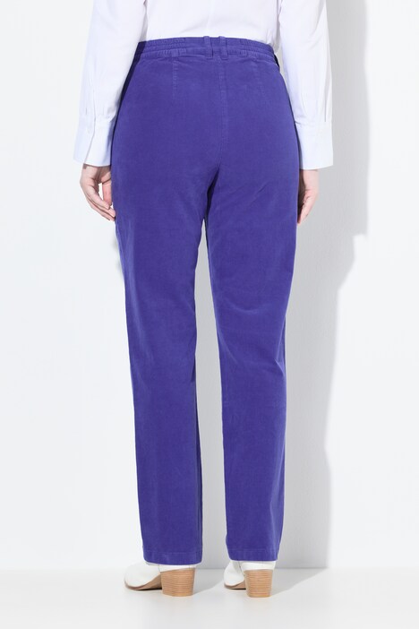 Pantalón Mony de pana, cintura cómoda, bolsillos oblicuos con cremallera