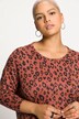 Pull oversize à imprimé léopard, col rond et manches longues