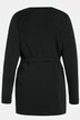 Cardigan, coupe ouverte longue, ceinture à nouer, décolleté rond