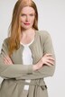 Cardigan lungo e aperto con cintura da annodare e scollo a girocollo