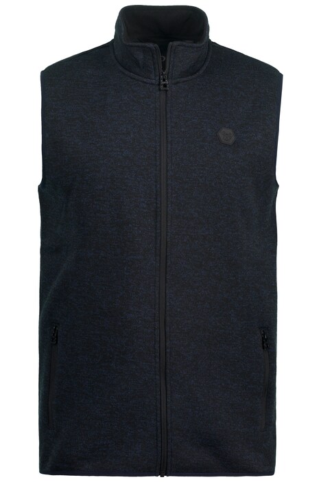 Vesta z pleteného flísu, kolekce outdoor, větruvzdorná, stojáček, kapsy na zip, do 8XL