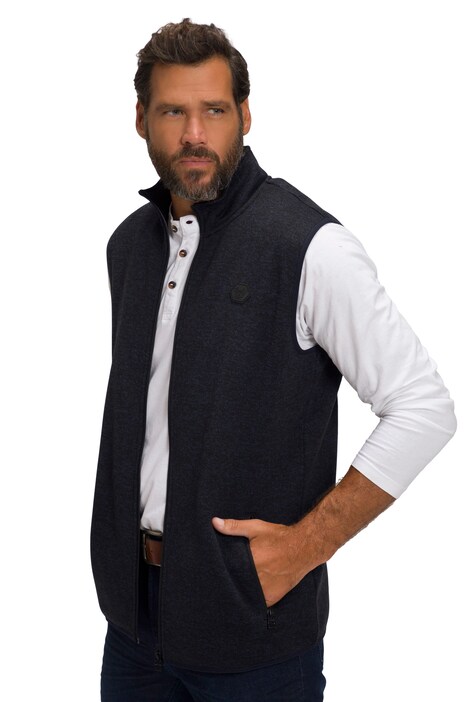 Vesta z pleteného flísu, kolekce outdoor, větruvzdorná, stojáček, kapsy na zip, do 8XL