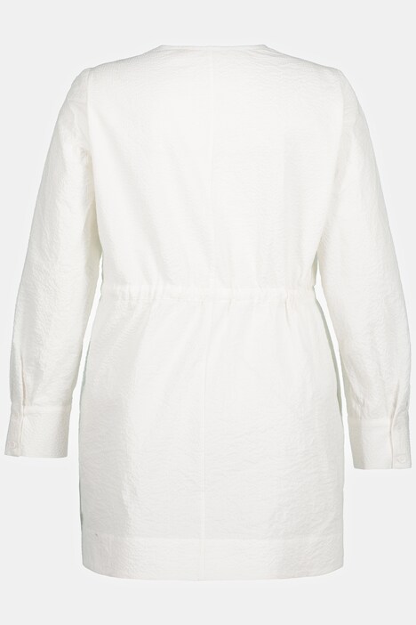 Longbluse, A-Linie, Rundhals, Langarm, Biobaumwolle