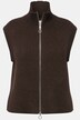 Gilet sans manches, en coton bio - col montant et fermeture éclair à double sens