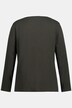 T-shirt, encolure tunique, manches longues, coton bio