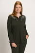 T-shirt, encolure tunique, manches longues, coton bio