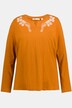 T-shirt, encolure tunique, manches longues, coton bio