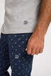 Schlafanzug, Zweiteiler, T-Shirt mit Minimal-Muster, lange Hose