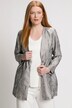 Veste, jacquard 3D, col en V, cordon coulissant