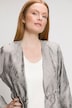 Veste, jacquard 3D, col en V, cordon coulissant